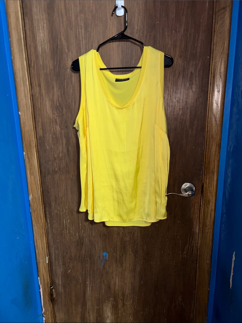 Lane Bryant Bright Yellow Flowing Scoop Neck Tank